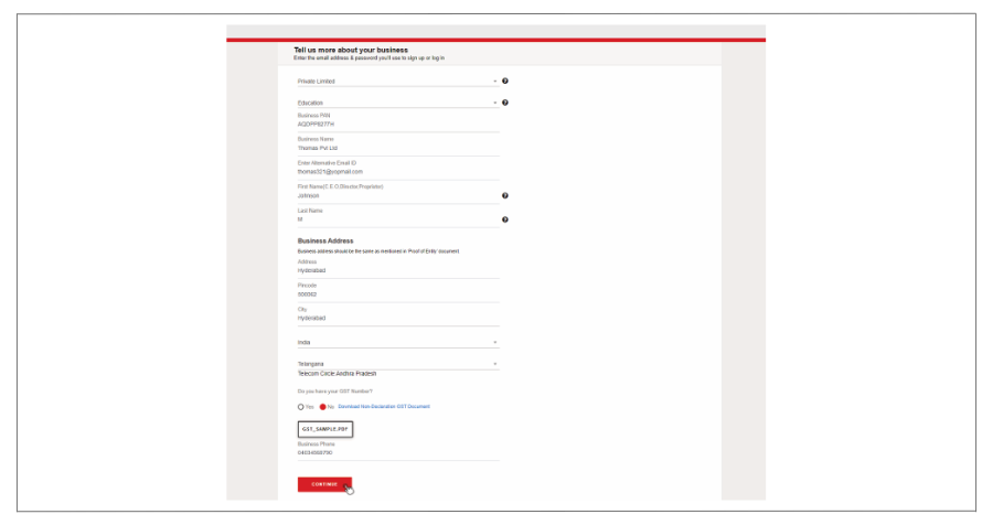 Airtel DLT Login Business address