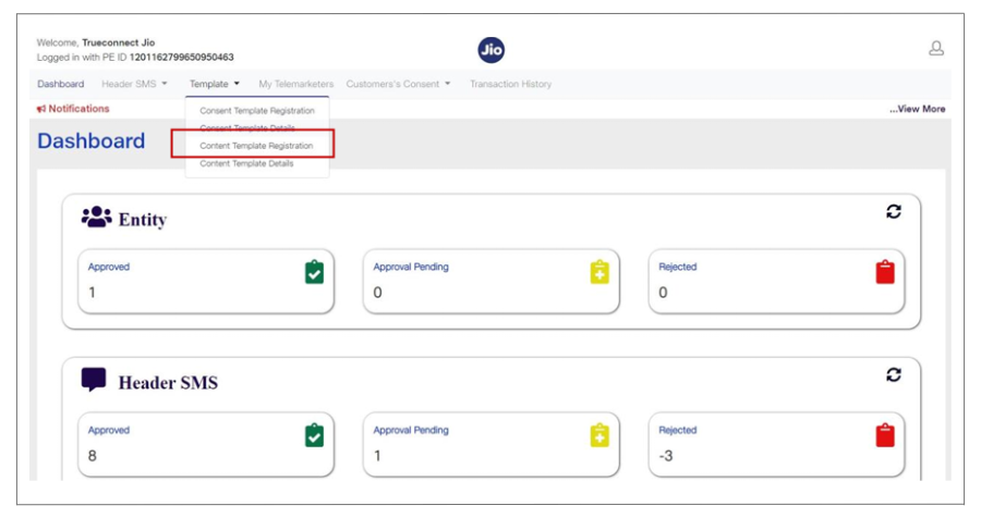 Content Template Registration