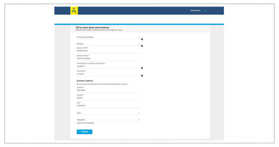 BSNL DLT company details