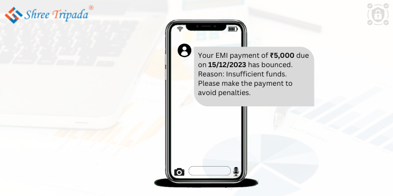  Finance Services informing customer for EMI bounce message via SMS