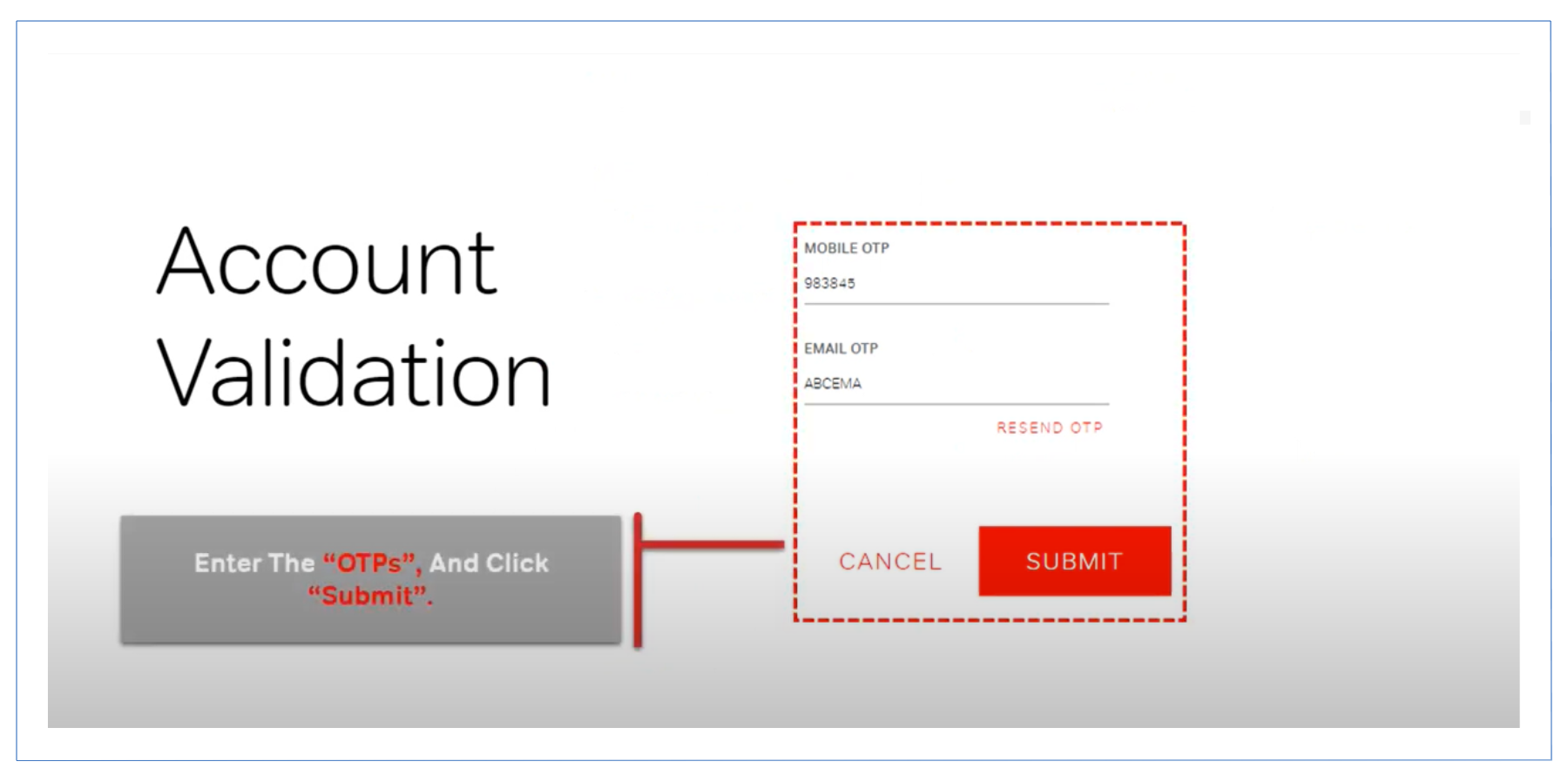 OTP Verification on Airtel DLT Process