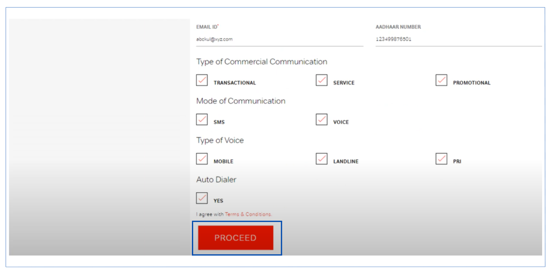 Process types of Communication on Airtel DLT Process