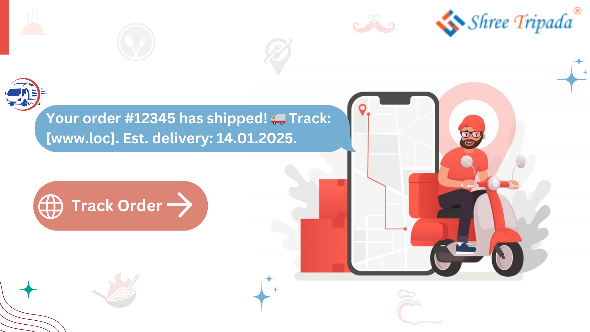 RCS Messaging Example for the logistic services | Shree Tripada