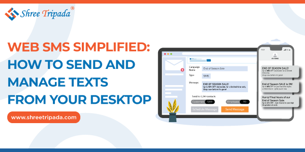 simple-web-sms-platform Web SMS platform dashboard on desktop